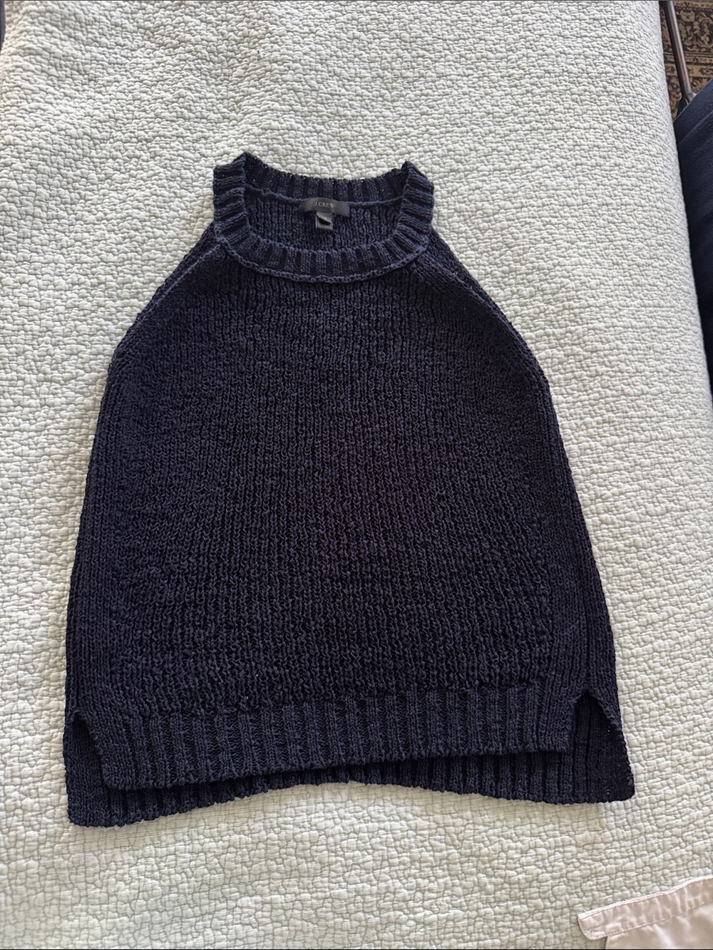 J. Crew Navy Knit Sleeveless Tank
